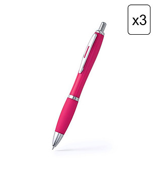 Комплект от 3 розови химикалки MERLIN снимка