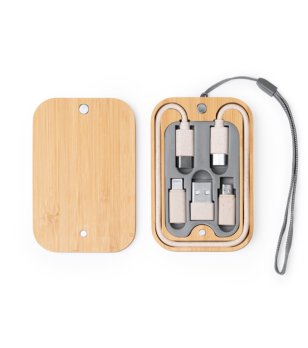 Комплект кабели за зареждане BACU в бамбукова кутия снимка