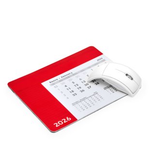 Пад за мишка с календар SERBAL в червено снимка