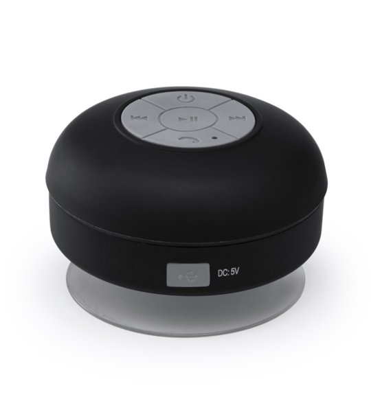 Безжичен високоговорител устойчив на пръски вода CALVIN в черно снимка