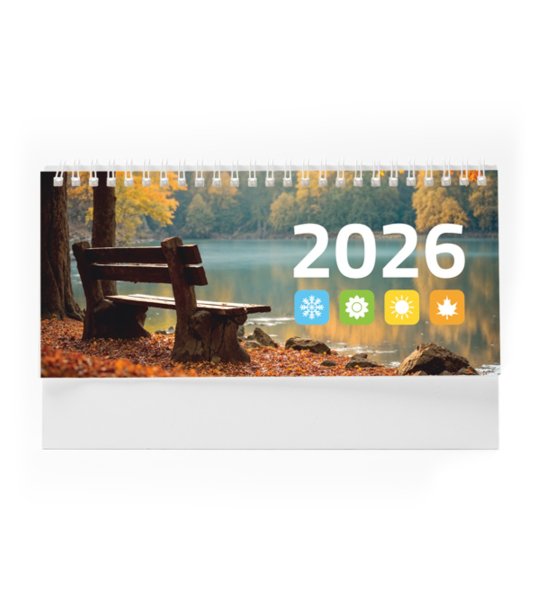 TABLE CALENDAR FLINT WHITE снимка