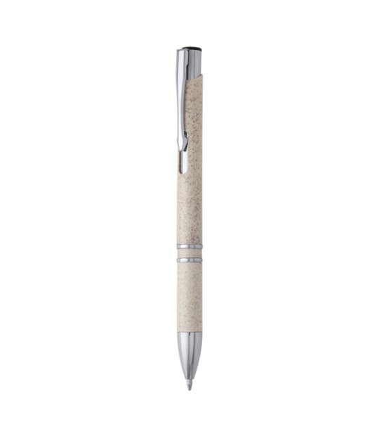 HAYEDO METAL/WHEAT STRAW FIBER BALLPEN GREIGE BLUE INK снимка