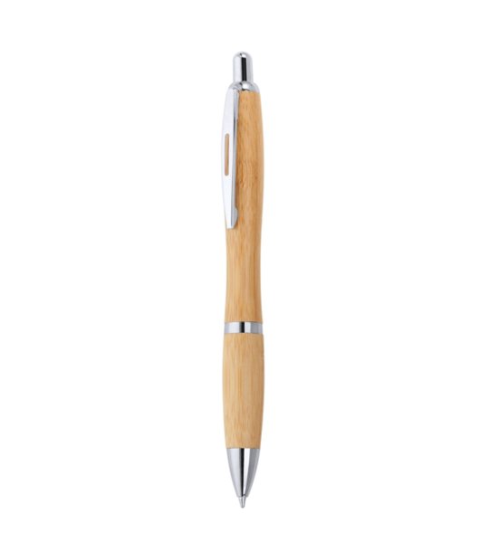 SAGANO BAMBOO BALLPEN SILVER BLUE INK снимка