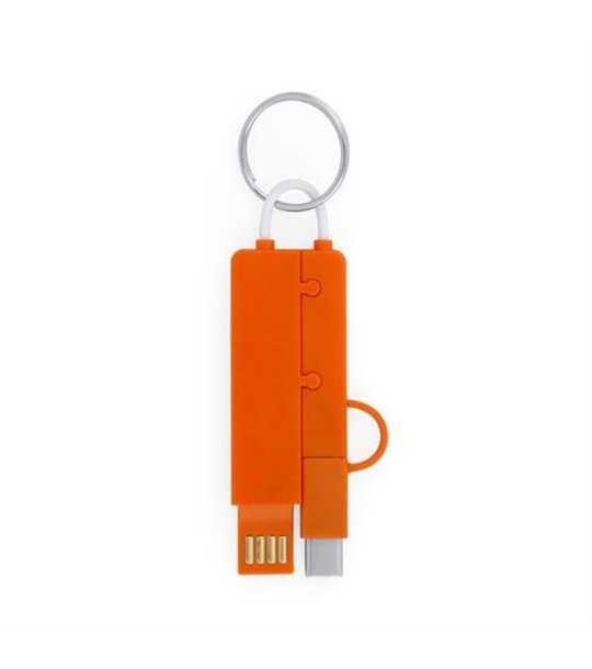 CRUX KEYCHAIN CHARGER 3 IN 1 ORANGE снимка