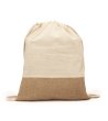 WILKES COTTON/JUTE DRAWSTRING BAG GREIGE-1 снимка