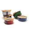 Червена метална кутия за храна с бамбуков капак и прибори EVELIN-3 снимка