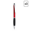 Комплект от 3 химикалки в червено и черно със стилус BALLPEN-1 снимка