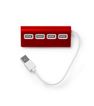 4 USB порта PLERION в червено снимка