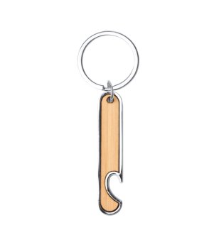 Ключодържател от стомана и бамбук с отварачка RESTON снимка