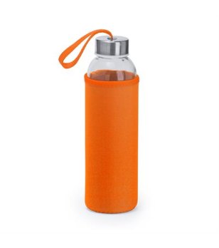 Стъклена бутилка за вода в оранжево Camu 500 мл снимка