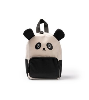 Детска раница в бежово и черно BINGO панда снимка