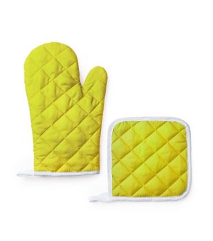 Кухненски комплект от ръкавица и ръкохватка в жълто ENEKO снимка