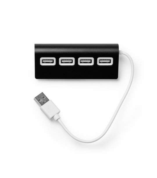 4 USB порта PLERION в черно снимка