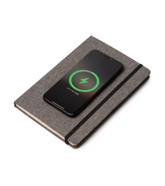 Тетрадка A5 с повърхност за зареждане GARLAN в сиво снимка