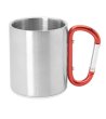Метална чаша GUAYA 230 мл с червена дръжка-1 снимка