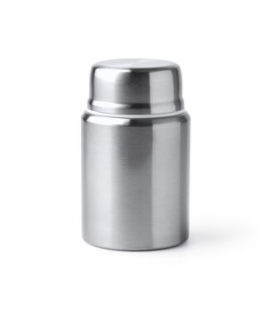 Сребрист термос DANGO с лъжичка снимка