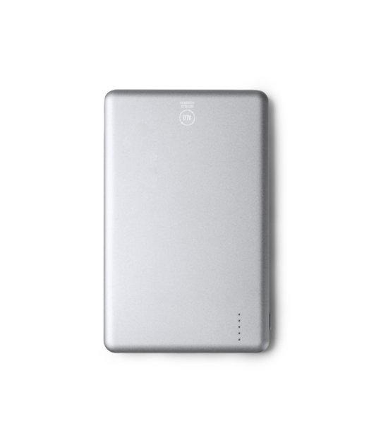 Външна магнитна батерия TERIUM в сребристо 5000 mAh снимка