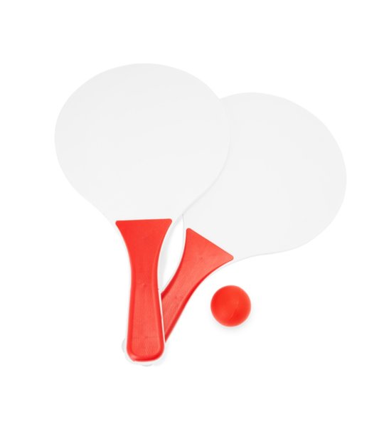 Плажни хилки с топка FEROE в бяло и червено снимка