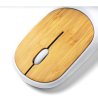 Безжична мишка REMY в бял цвят и бамбук-2 снимка
