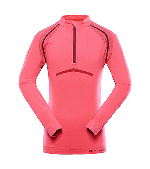 Розова детска блуза за зимни спортове SEAMO с CoolDry снимка