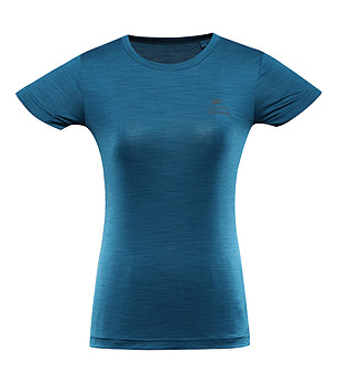 Синя дамска тениска BASIKA снимка