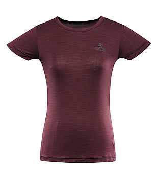 Дамска тениска в цвят паталаджан BASIKA снимка