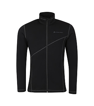 Черно мъжко меко и дишащо спортно горнище RADANA 2 снимка