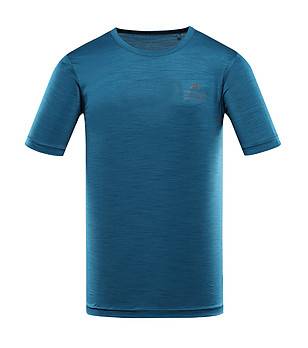 Мъжка тениска в цвят петрол BASIK с CoolDry снимка