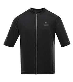 Черна мъжка блуза за колоездене SAGEN 2 снимка