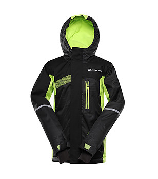 Детско ски яке в черно и зелено Fedora  DEARO 2 с DWR и PTX  снимка