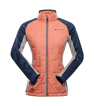 Дамско хибридно яке в оранжево и синьо JORWA с CoolDry и DWR снимка