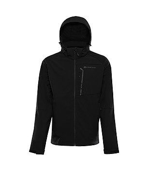 Мъжко softshell яке в черно HOOR с DWR снимка