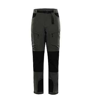 Мъжки туристически softshell панталон в свят маслина  AKAN 2 снимка