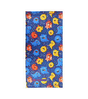 Унисекс шал бъф  синьо с принт RAHUL 3 снимка