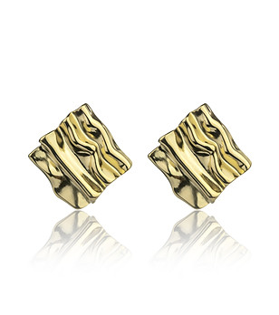 Позлатени дамски обеци снимка