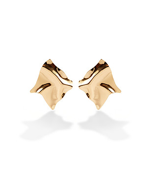 Ефектни дамски обеци с покритие от злато снимка