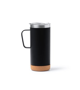 Метална чаша с двойни стени BEYRON в черно 600 мл снимка