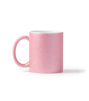 Керамична чаша с брокат FIONA в розово 350 мл снимка