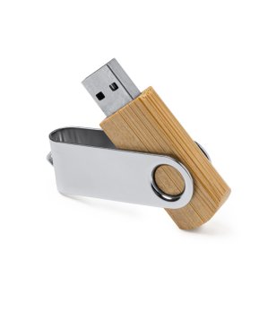 Флашка ULDON 16 GB от бамбук и метал снимка