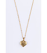 Позлатено дамско колие с висулка сърце-1 снимка