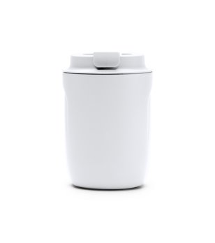 Бяла термочаша с двойни стени от неръждаема стомана TANIK 250 мл снимка