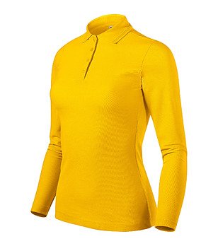 Жълта дамска блуза с памук Lisa снимка