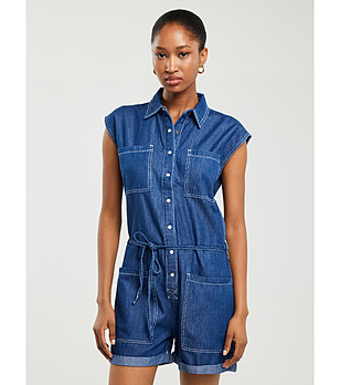 Дамски гащеризон в деним от памук и лиосел Shea снимка