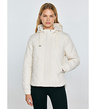 Дамско яке в цвят крем Wynterina снимка