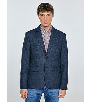 Тъмносиньо мъжко сако Ares снимка