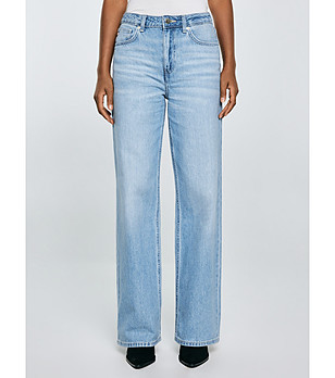 Памучни светлосини дамски дънки Atrea снимка