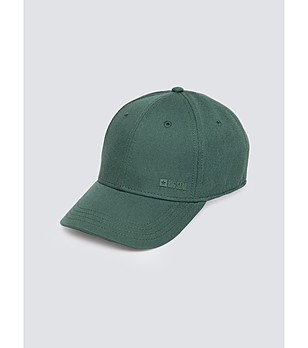 Унисекс памучна шапка в зелено Basilion снимка