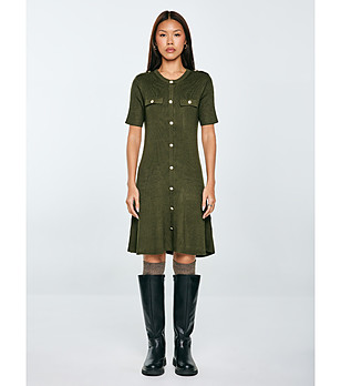 Плетена зелена рокля Dilara снимка