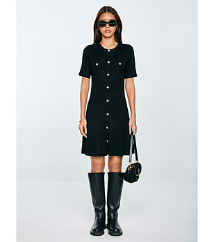 Плетена черна рокля Dilara снимка