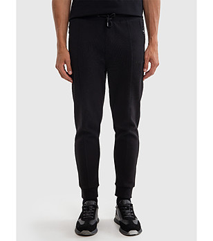 Черно памучно мъжко спортно долнище Wladorp снимка